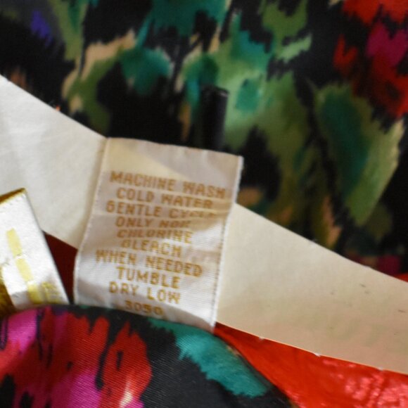 Victorias Secret Medium Gold Label Floral Satin Full Length Robe Pockets Belt - Picture 12 of 12